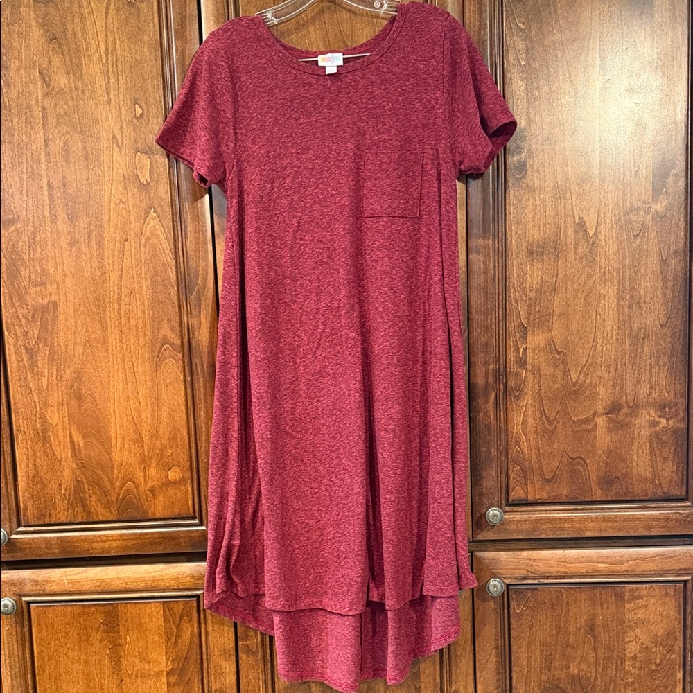 LuLaRoe Carly Maroon Red Dress